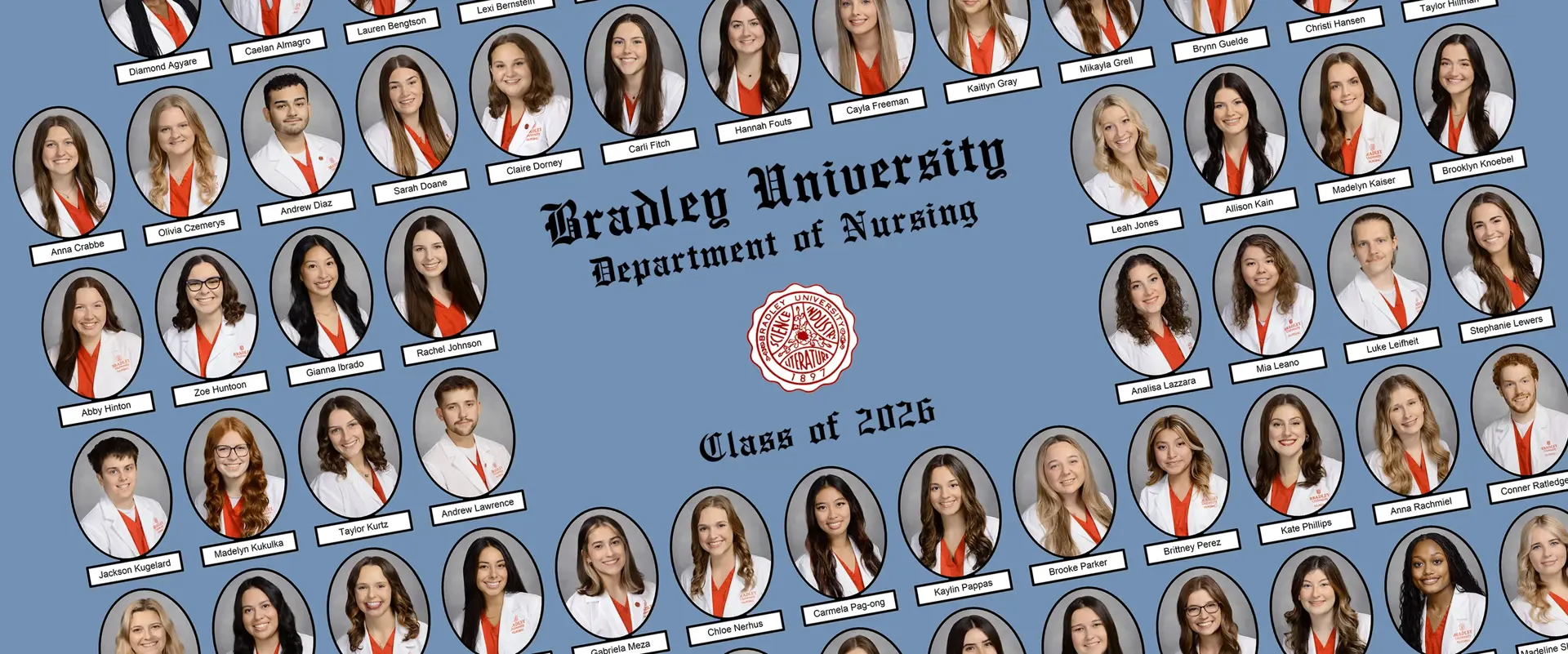 Navy blue nursing composite for the University of South Carolina Aiken. 