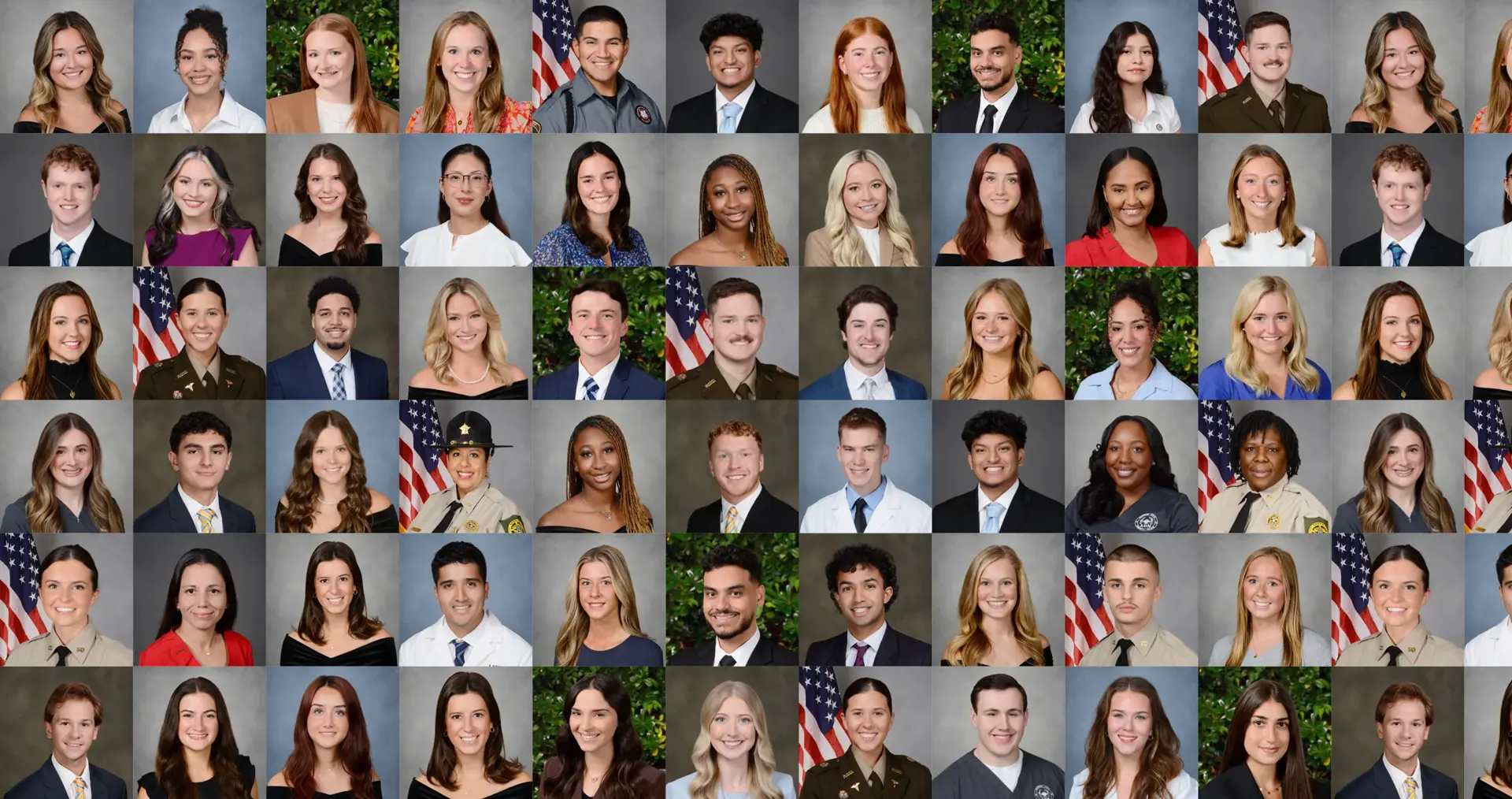 Thumbnails of various headshots arranged in a grid. 